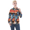 Whimsical Mushroom Women s Long Sleeve Pocket Shirt View1