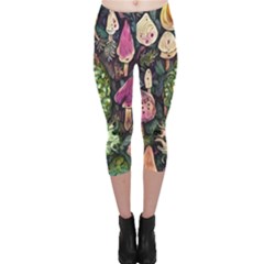 Forest Fairycore Foraging Capri Leggings  by GardenOfOphir