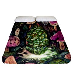 Forest Fairycore Foraging Fitted Sheet (queen Size) by GardenOfOphir