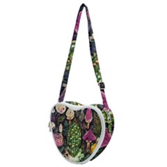 Forest Fairycore Foraging Heart Shoulder Bag by GardenOfOphir