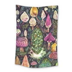 Forest Fairycore Foraging Small Tapestry by GardenOfOphir