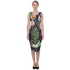 Forest Fairycore Foraging Sleeveless Pencil Dress by GardenOfOphir