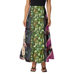 Forest Fairycore Foraging Tiered Ruffle Maxi Skirt