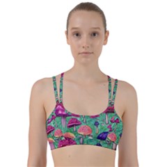 Vintage Flowery Foraging Garden Line Them Up Sports Bra by GardenOfOphir