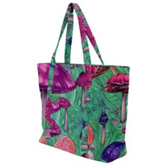 Vintage Flowery Foraging Garden Zip Up Canvas Bag by GardenOfOphir