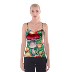 Woodsy Foraging Garden Spaghetti Strap Top by GardenOfOphir