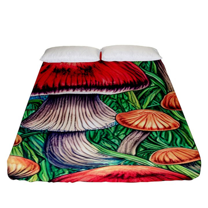 Woodsy Foraging Garden Fitted Sheet (King Size)