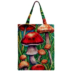 Woodsy Foraging Garden Zipper Classic Tote Bag by GardenOfOphir