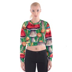 Woodsy Foraging Garden Cropped Sweatshirt by GardenOfOphir