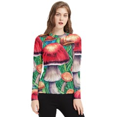 Woodsy Foraging Garden Women s Long Sleeve Rash Guard by GardenOfOphir