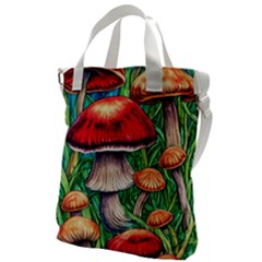 Woodsy Foraging Garden Canvas Messenger Bag by GardenOfOphir