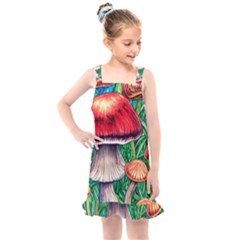 Woodsy Foraging Garden Kids  Overall Dress by GardenOfOphir