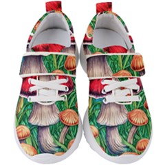 Woodsy Foraging Garden Kids  Velcro Strap Shoes by GardenOfOphir