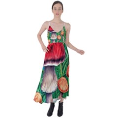 Woodsy Foraging Garden Tie Back Maxi Dress by GardenOfOphir