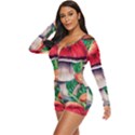 Woodsy Foraging Garden Long Sleeve Boyleg Swimsuit View2