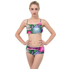 Fantasy Foraging Garden Layered Top Bikini Set by GardenOfOphir