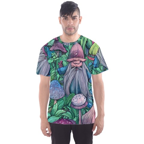 Mushroom Design Fairycore Forest Men s Sport Mesh Tee by GardenOfOphir