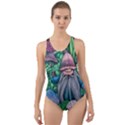 Mushroom Design Fairycore Forest Cut-Out Back One Piece Swimsuit View1