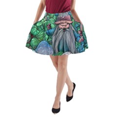 Mushroom Design Fairycore Forest A-line Pocket Skirt by GardenOfOphir