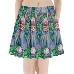 Mushroom Design Fairycore Forest Pleated Mini Skirt by GardenOfOphir