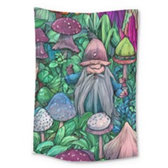 Mushroom Design Fairycore Forest Large Tapestry by GardenOfOphir