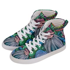 Mushroom Design Fairycore Forest Women s Hi-top Skate Sneakers by GardenOfOphir