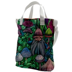 Mushroom Design Fairycore Forest Canvas Messenger Bag by GardenOfOphir