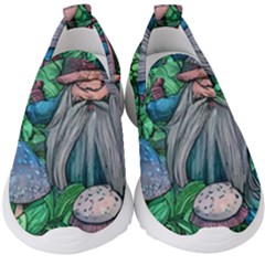 Mushroom Design Fairycore Forest Kids  Slip On Sneakers by GardenOfOphir