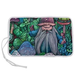 Mushroom Design Fairycore Forest Pen Storage Case (l) by GardenOfOphir