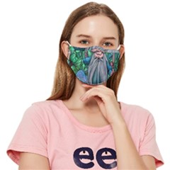 Mushroom Design Fairycore Forest Fitted Cloth Face Mask (adult) by GardenOfOphir