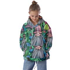 Mushroom Design Fairycore Forest Kids  Oversized Hoodie by GardenOfOphir