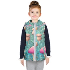 Natural Mushroom Design Fairycore Garden Kids  Hooded Puffer Vest