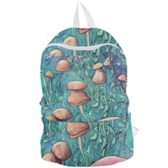 Natural Mushroom Design Fairycore Garden Foldable Lightweight Backpack by GardenOfOphir