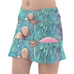 Natural Mushroom Design Fairycore Garden Classic Tennis Skirt by GardenOfOphir