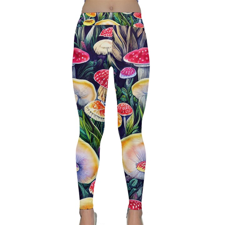 Woodsy Mushroom Design Foresty Classic Yoga Leggings