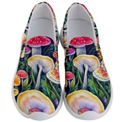 Woodsy Mushroom Design Foresty Men s Lightweight Slip Ons by GardenOfOphir