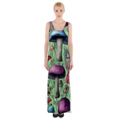 Nature s Delights Thigh Split Maxi Dress by GardenOfOphir