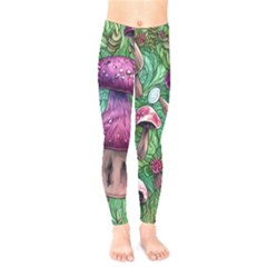 Foraging In The Forest Kids  Leggings by GardenOfOphir