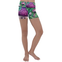 Foraging In The Forest Kids  Lightweight Velour Yoga Shorts by GardenOfOphir