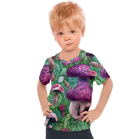 Foraging In The Forest Kids  Sports Tee by GardenOfOphir