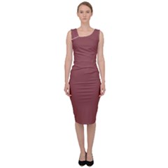 Marsala Brown	 - 	sleeveless Pencil Dress by ColorfulDresses