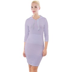 Languid Lavender Purple	 - 	quarter Sleeve Hood Bodycon Dress by ColorfulDresses