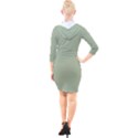 Laurel Green	 - 	Quarter Sleeve Hood Bodycon Dress View2