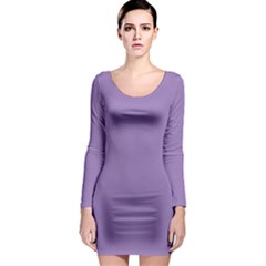 Heather Purple	 - 	long Sleeve Bodycon Dress by ColorfulDresses