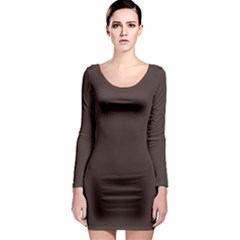 Old Burgundy	 - 	long Sleeve Bodycon Dress by ColorfulDresses