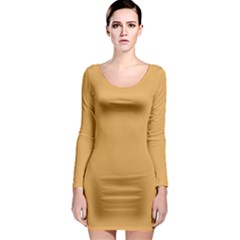 Sunray Orange	 - 	long Sleeve Bodycon Dress by ColorfulDresses