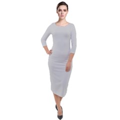 Grey Goose	 - 	quarter Sleeve Midi Velour Bodycon Dress by ColorfulDresses