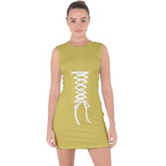 Ceylon Yellow	 - 	lace Up Front Bodycon Dress by ColorfulDresses