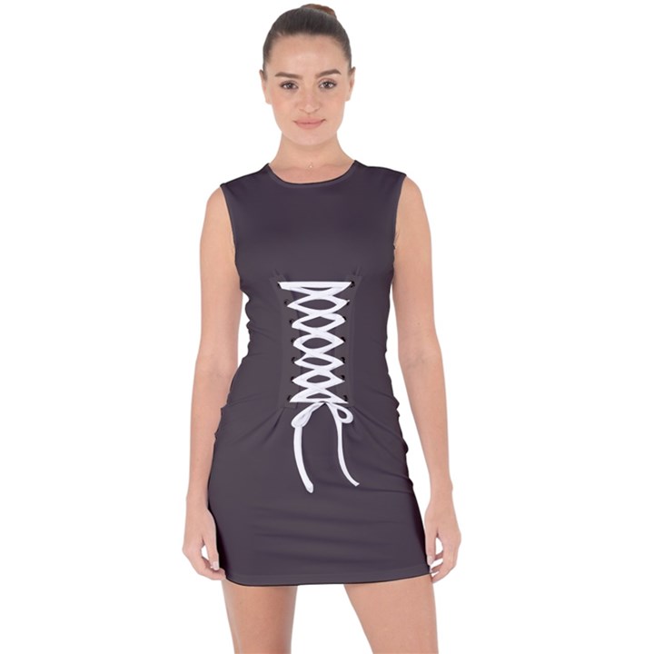 Black Cat	 - 	Lace Up Front Bodycon Dress