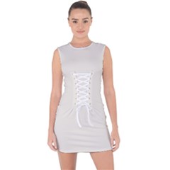 Coconut Milk	 - 	lace Up Front Bodycon Dress by ColorfulDresses